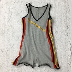 Vintage 80s CONVERSE Wrestling Weightlifting Sports Singlet Body Suit Kids L